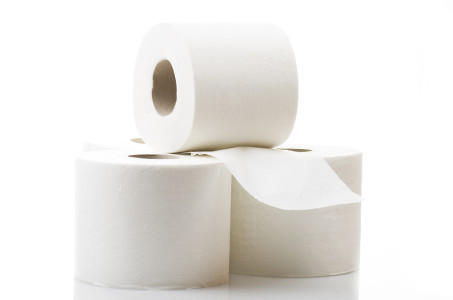 Depositphotos 21842301 m 2015 453x300 - Rolls of toilet paper close up on white