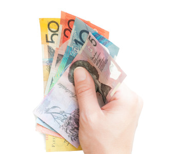 Dollarphotoclub 53615480 343x300 - Hand holding Australian money bank notes
